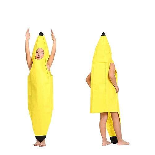 Girls Boys Banana 𝐅ruit Dress Up Clothes Kids Halloween Cute Outfit for Party Teens Classic (Yellow, 3-10 Years)2