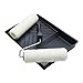 Price comparison product image ProDec Contractor 9 inch x 1.75" 4 Piece Twin Medium Pile Polyester Paint Roller, Cage Frame and Tray Set for Painting with Emulsion Paints on Interior Walls and Ceilings, 9"