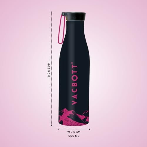 Image of Clay Craft VACBOTT Aspen Double Walled18 Hours Hot and 24 Hours Cold Water Bottle Vacuum Insulated Flask Bottle 860 ml|2 Piece Steel Water Bottles for School, Office, Home, Gym, Leakproof