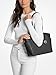 Michael Kors Marilyn Medium Top-Zip Tote Bag, Silver-Tone Hardware/Black