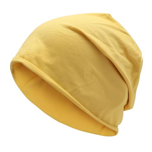 Image of ZLYC Cotton Thin Slouchy Beanie Hat for Men Women Fashion Soft Stretch Knit Skull Cap