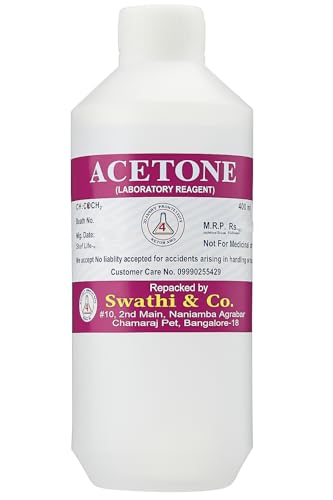 Acetone 100% Pure | Nail Polish Remover | Lab Grade | Fast Drying, No Residue, Versatile Use | A++ Grade, 400 ml