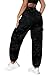 XYXYING Women’s Lightweight Quick-Dry Camo Cargo Pants - Tapered Leg Elastic Drawstring Waistband Breathable Tactical Pants