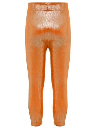 Girls Metallic Leggings Sparkly Elastic Waist Stretchy Tights Shiny Active Jazz Dance Yoga Pants2