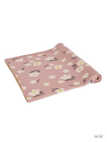 Image of haus & kinder Knitted Baby Blanket, Soft Breathable Baby Blankets Newborn, Premium Baby Blanket for 0-2 Years, Cozy Blankets for Crib, Nursery & Stroller, New Born Baby Essentials | Petal Pink