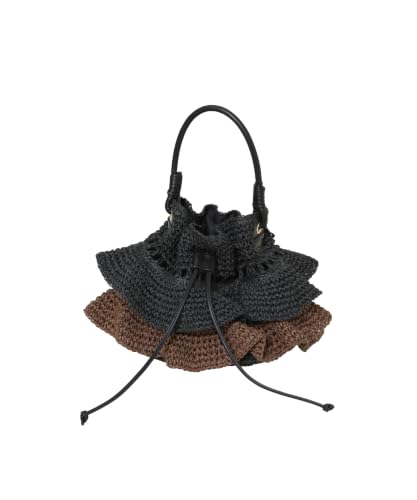 [ナノ・ユニバース] ティアードフリルバッグ レディース F 010 ブラック 669-6132310