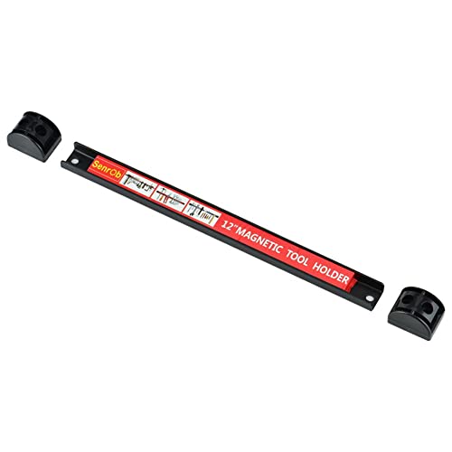 Senrob 4 Pcs 12" Magnetic Tool Holder Bar Racks,Metal Magnet Storage Tool Organizer Set With Mounting Brackets&Screws #TOP3