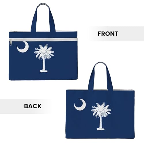 South Carolina Flag Canvas Document Bag Briefcase For Professionals And Executives3