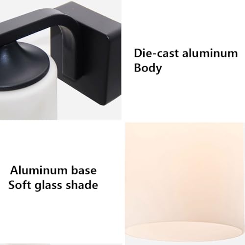 Lanterne extérieure noir E26 en aluminium et verre dépoli - 7