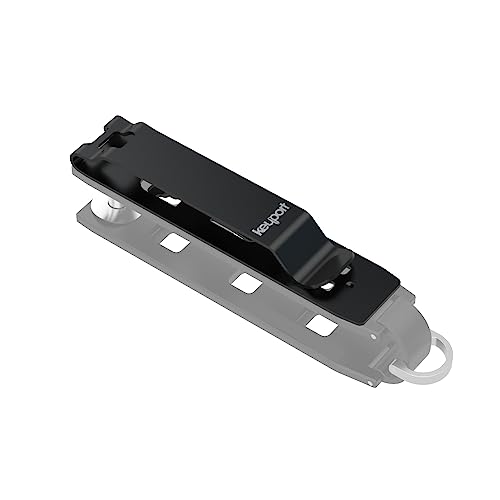 Keyport KO (Key Organizer) Pocket Clip - Detachable Deep Carry Pocket Clip Exclusively for Modular Keyport Pivot & Slide Key Holders - NOT Compatible with Anywhere Tools or Individual Modules (Black)