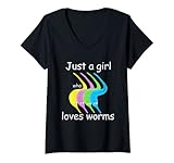 worms cute gif Ligero, Encaje clasico, manga de doble puntada y bastilla baja