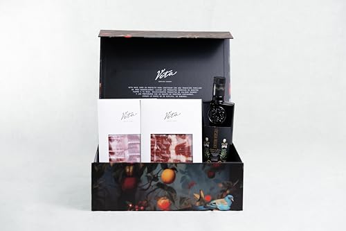 Momentazo Gourmet - Pack Premium con Ibéricos Cortados a Cuchillo, Quesos con Trufa y Ajo Negro, AOVE, Pan Crujiente y Tablas de Madera – Ideal para Regalo o Degustación