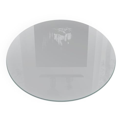 Placa de chimenea gris redonda de 90 cm para suelo radiante 2