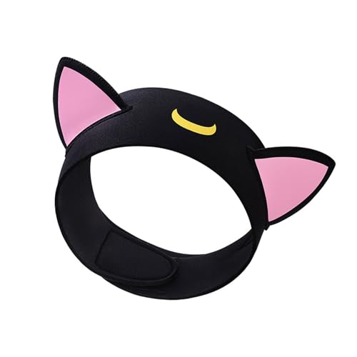 CHAKAE Diadema de neopreno con orejas de gato para buceo, capucha profesional para exteriores, sombrero de buceo ajustable, banda de protección para el cabello que mantiene el agua fuera