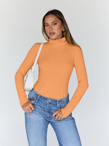 Image of Trendy Queen Women's Turtleneck Long Sleeve Shirts Basic Underwear Tops Winter Clothes 2026