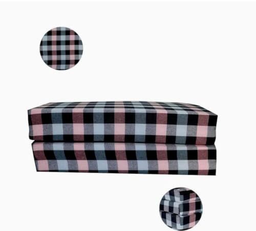 Image of Foldable Mattress, Cotton, Soft Foam, Portable Floor Sleeping Mat, Multicolour, 183x91x5 cm, for Single Bed, Travel, Outdoor Camping 004 SZ