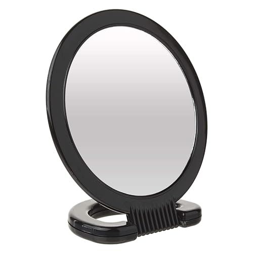 Diane Hand Mirror – Double-Sided 1X and 3X Magnification, Lightweight Portable Handheld Mirror with Handle, Ideal for Makeup, Shaving, & Everyday Beauty, Compact Size for Travel & Gym – 6" Diameter