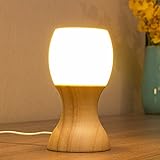 LONRISWAY LED Wood Desk Lamp, Bedroom Bedside Night Light, Dimmable Led Lighting, Creative Home Decor Table lamp, Unique House
