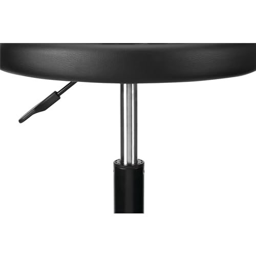 Image of Performance Tool W85011 Pneumatic Swivel Bar Stool with Back Support, 360-Degree Swivel, Heavy Duty Steel Frame, Black