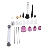 Argon-Lichtbogenschweißdüsen-Kit, Argon-Lichtbogenschweißdüsen-Kit Gasdurchflussmesser Wolframnadel-Dichtring 2,4 mm für WP‑9/20
