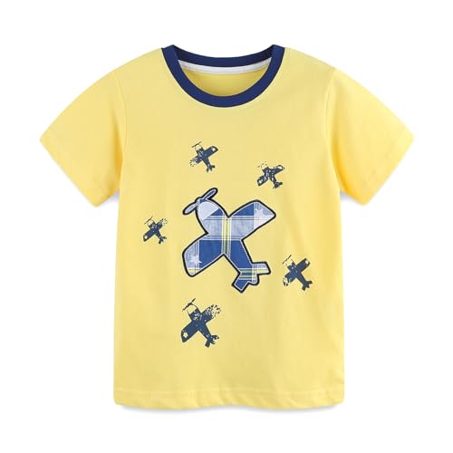 Image of HILEELANG Toddler Boy Summer Short Clothes Sets Cotton Crewneck Tees Shorts Pocket Adjustable Knite Shorts Playwear Sets