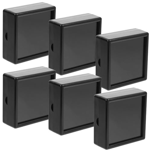 Toyvian Vitrina para Piedras 6 Piezas Caja Expositora Pequeña Negra 5X5 CM Tapa Transparente Caja Almacenamiento Joyería para Escritorio y Exhibición de Broches Pendientes y Pulseras