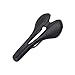 PLATT Sella Bici Fibra di Carbonio 3 K Leggera Sellini per Mountain Bike MTB e Biciclette da Strada,Bianco/Nero/Rosso (Nero A)
