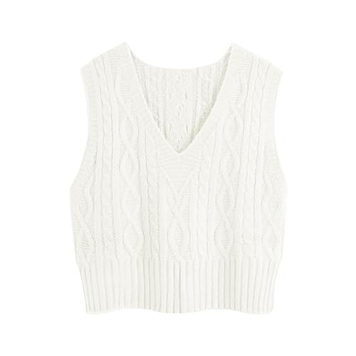 Keepmore Maglione Senza Maniche da Donna Gilet da Scuola Classico