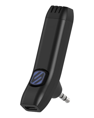 Scosche BTAXS3 Hands-Free Audio Kit, Bluetooth Receiver for Car Stereo with Noise Cancellation, 3.5mm AUX Bluetooth Adapter for Car Radio, Compatible with Siri/Google Assistant Voice Command