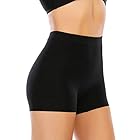 Womens Seamless Shaping Boyshorts Panties Tummy Control Underwear Slimming Shapewear Slip Shorts(#A2 Black(light Tummy Control),Large)