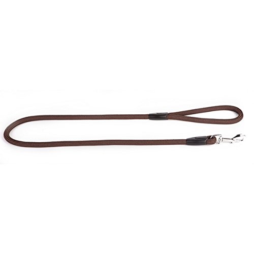 Dingo Brown Cord Lead, Handmade Light Leash for Dog in Snake Style 10456, 16 mm x 180 cm