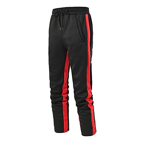 Esque Sudadera para Hombre/Pantalones Hombre con Cordones/Suelto Casual Deportes SóLido Capucha Color Bolsillo Chaqueta SuéTer/Bolsillo/Invierno(3(P) Negro,L)