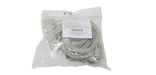 Ycs Basics Five Pack 6 Ft Db9 Cables One Each Male To Male, Male To Female, Female To Female, Null Modem Male To Female, Null Modem Female To Female #TOP7