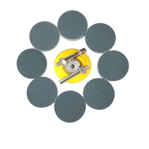 Wanmutrun 50MM Waterproof Sandpaper Hook and Loop 100pcs Grit 800 Silicon Carbide Discs Suitable for Small Polishing Machines