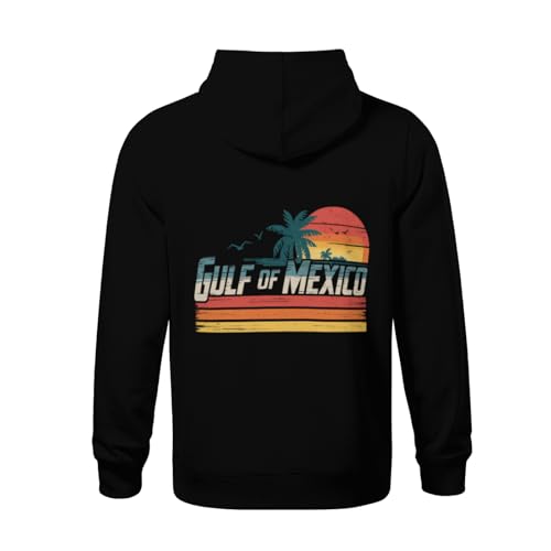 Kids Vintage Gulf Of Mexico Retro Boys Girls Lightweight Kangaroo Pocket Fleece Hoodies3