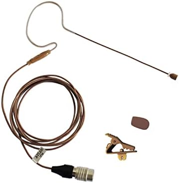 Av-jefes AVL-630CC-H4P Cocoa Color Earhook Mini Headset Microphone for Audio Technica