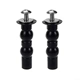 2 WC-Sitzschrauben Befestigungsset mit erweiterbaren Gummischarnieren plus Packung Muttern, Universal-Ersatzschrauben, kompatibel mit den meisten Sitzen, langlebig (2 Stück)