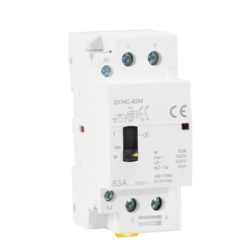 Contacteur de puissance 63A avec commande manuelle intégrée pour tableau électrique AC 220V