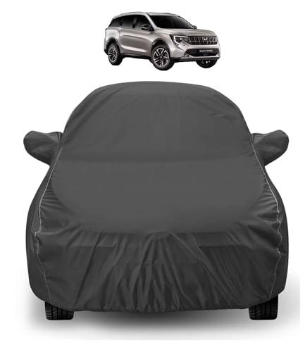 Image of Auto Hub Car Cover Compatible with Mahindra XUV 7XO with Mirror Pocket, Water Resistant, Triple Stitched, XUV 7XO Car Cover- Grey