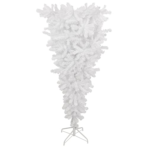Northlight Upside Down Spruce Artificial Christmas Tree Unlit 55 White