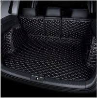 OKIIO Vollabdeckung Auto Leder Kofferraummatte, für Mini Cooper 2door 2014-2023, Kofferraumschutz Hund mit Seitenschutz, Wasserdicht rutschfest Auto Cargo Liner Pads Zubehör,A/Black