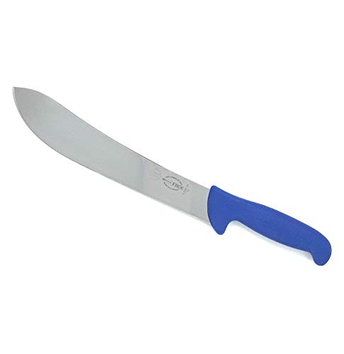 F. Dick Ergogrip 10 Inch Traditional Butcher Knife With Diammark Dual Action Knife Sharpener - High-Carbon Stainless Steel Blade - Ergo Handle - Professional Butcher Knife - Knife Made In Germany