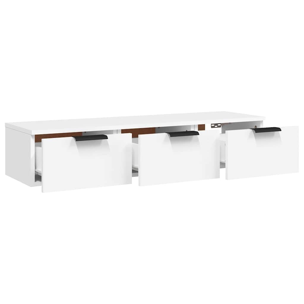 Armadio da parete bianco in legno 102 x 30 x 20 cm con cassetto e porta, spazio per soggiorno, camera da letto, ufficio, corridoio, scaffale versatile e sistema di organizzazione
