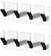 Qiuerte 2PCS Wall Mounted Coat Rack, Pinao Shape Hooks for Bathroom and Kitchen Storage,Hallway K...