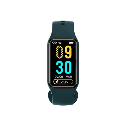 Blackview R1 - Reloj Inteligente Deportivo, 24 Modos de Entrenamiento, notificaciones Inteligentes, Monitor de Ritmo cardíaco y sueño, Calendario mensual, Impermeable IP68, Correa Verde