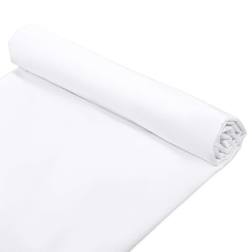 White Cotton Fabric Muslin Fabric by The Yard...