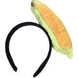 Beaupretty Diadema de mazorca de maíz de helado, divertida diadema de maquillaje, diadema de verduras novedosa, adorable tocado para Halloween, bailes de máscaras, cosplay, decoración de fiestas