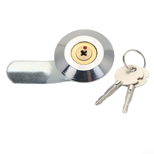 Gdfnmogo Verrou de boîte de distribution avec clé, serrure d'armoire industrielle, serrure à came en alliage de zinc avec noyau en cuivre pour rangement d'équipements, tiroirs, casiers (D)