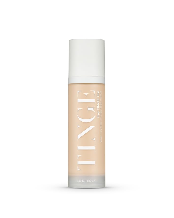 Tinge Body Makeup, Water & Transfer Resistant, Medium Coverage Cream, Lasts Up to 48 Hours, For All Skin Types, Fragrance Free, Vegan, American Made, 3.38 Fl Oz. - Fair Neutral