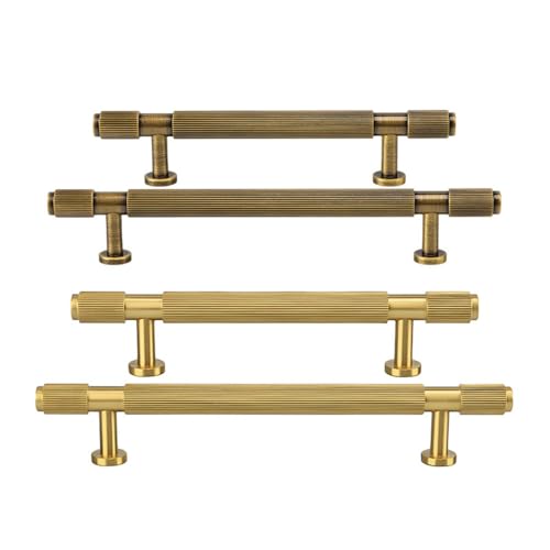 Tiradores de latón vintage para puerta de armario, tiradores retro para muebles de cocina, roperos, 96 mm, bronce
